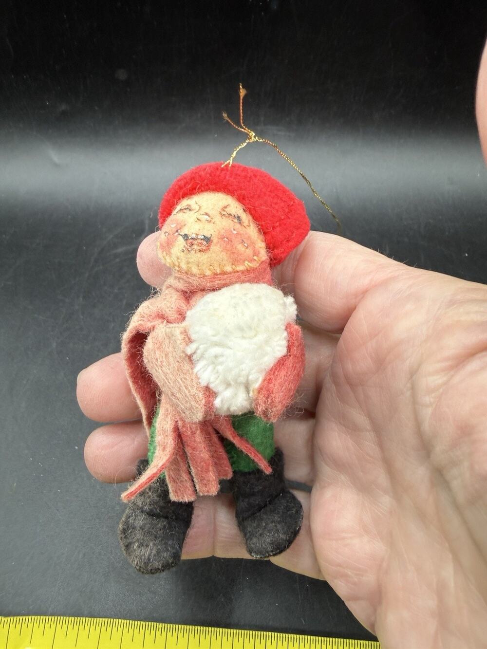 Vintage Annalee Mobilitee Doll Snow Ball Christmas Tree Ornament 1990 -Lo29